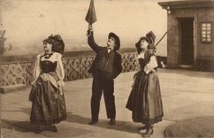 CPA Alsace Alsatian Folklore