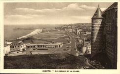 Dieppe CPA das Kasino und der Strand