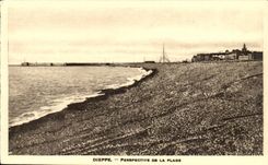 Dieppe CPA Ansicht des Strandes