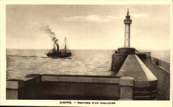 Versunkenes Dieppe CPA eines Schleppnetzfischers (Scheinwerferleuchtturm)