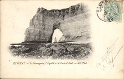 Etretat CPA Manneporte the needle and the port of downstream