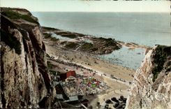 Dieppe CPA schwarze Felsen visieren die Oberseite der Klippen an