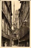Rouen CPA old street At the bottom the cathedral
