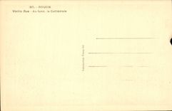 Rouen CPA old street At the bottom the cathedral