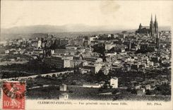 Ansicht Clermont-ferrandCPA in Richtung zur niedrigen Stadt