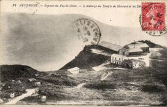 Auvergne CPA Summit of Puye de Dome the inn of the Mercury temple and domes