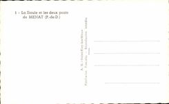 MODERN CARD Sioule and two bridges of Menat