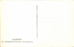Clermont-ferrandmoderne KARTE die Kathedrale