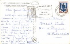 Mount MODERN CARD Gilds Source of the Dordogne towards the Valley Needles of SAncy