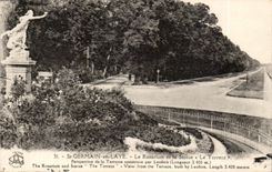 Saint Germain in Bush hammer CPA Rosarium and Statue the Torrent (pinks)