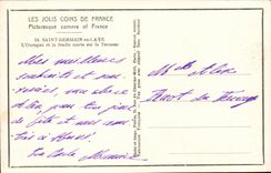 Saint Germain im Bush-Hammer CPA starben Hurrikan und Blatt auf der Terrasse