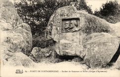 Drill of Fontainebleau CPA Rock of Rousseau and Millet (throats of aPremont)