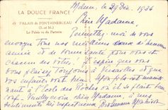 Palate of Fontainebleau CPA the palate seen of the floor