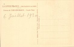 Chenonceaux CPA Facade Ouest