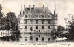 Azay le Rideau CPA La chateau Facade occidentale