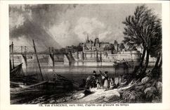 Sight of Ancenis CPA about 1840 according to an engraving of time