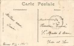 Cannes CPA View taken of the point of the small cross