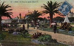 Nice CPA a corner of the garden Albert 1st