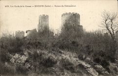 CPA Rander der hohlen Eguzon Ruinen des chateaubrun (Aufkleber Tuberkulose)