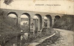 Guingamp CPA Viaducts of Sainte Cross