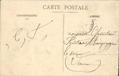 CPA Angers Statue of king Rene and the castle