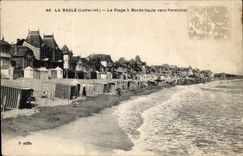 La Baule CPA the beach has high tide towards pornichet