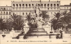 Toulon CPA Monument of the Federation and the Large hotel