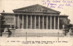 Paris CPA House of Commons (frontage Quay of Orsay) Construite of 1804 has 1807 by Poyet