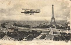 Paris CPA Seen on the Eiffel Lathe taken of Trocadero (plane planes)
