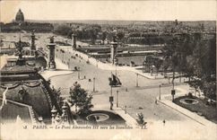 Paris CPA the bridge Alexandre III towards Invalides