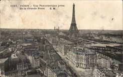 Al Paris CPA Panoramic View taken large wheel (Eiffel Tower)