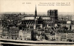 Paris CPA Panorama de la Cite Notre DAme
