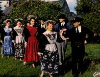 MODERNE KARTE Folklore Bretagne-Bereich Lorient Port Louis Larmor Pouldu des Dorfs angemessen