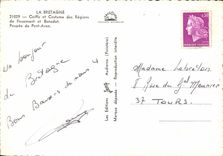 CPA Bretagne bedeckt Benodet Fouesnant Spindelkasten des Brucke Schlucken-Lochs mit einer Kappe (Folklore)