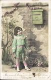 Fantasy - Child - January 1st - the post office - limps has letter - Colette Michelet - CPa