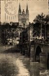 Angers - the Bridge of the Center on Maine towards the Cathedral - CPA