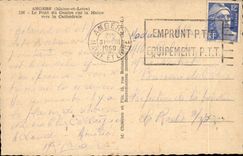 Angers - the Bridge of the Center on Maine towards the Cathedral - CPA