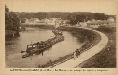 FErte under Jouarre CPA the passage of the vapor Argonne (barge)