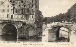 War of 1914 Meaux CPA Bridge of the Mill