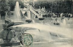 CPA Parc de Saint cloud Grandes eaux Grande cascade La dragon
