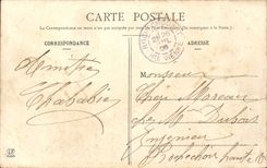 Villefranche de Laurageais CPA Seen from of the station