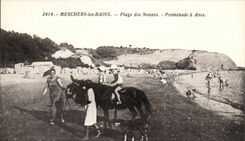 Meschers baths CPA beach of the Promenade nuns has asses (ass donkey)