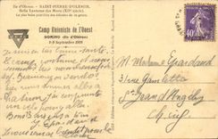 Island of oleron CPA Beautiful lantern of dead the unionistic Camp of the west Domini 2 September 9th 1928 UCJG