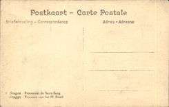 Belgium Belgie Bruges CPA Procession of Saint blood