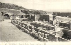 Tunisia Carthage CPA Ruins of the Roman theater the Scene