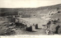 Tunisia Carthage CPA Together of the Roman theater
