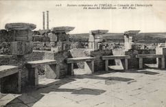 Romische Ruinen Algerien-CPA von Timgad trostet Plenarsaal des Macellum Marktes