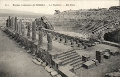 Algeria CPA Roman ruins of Timgad the theater