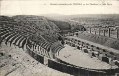 Algeria Roman ruins of Timgad CPA the theater