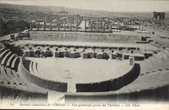 Algeria Roman ruins of Timgad CPA View taken of the theater
